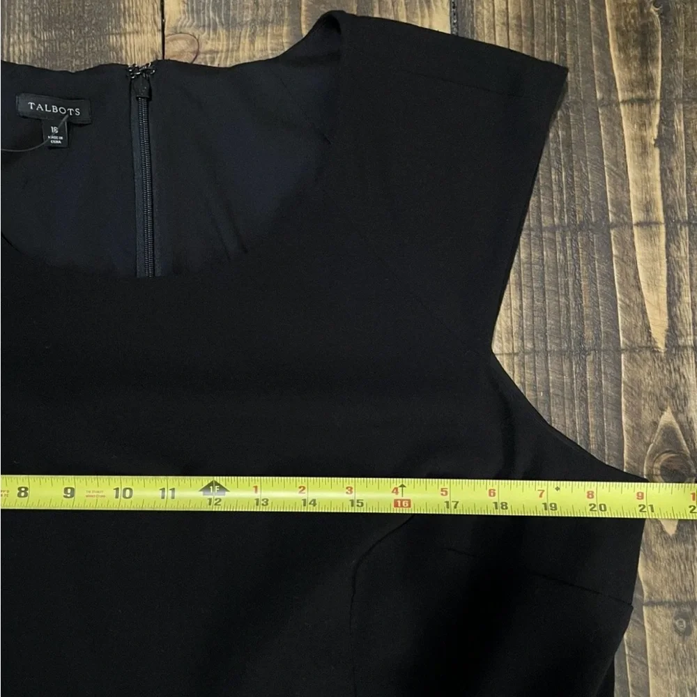 Talbots Black Career Sheath Dress Women 18 Classic Workwear Below Knee - Picture 7 of 8